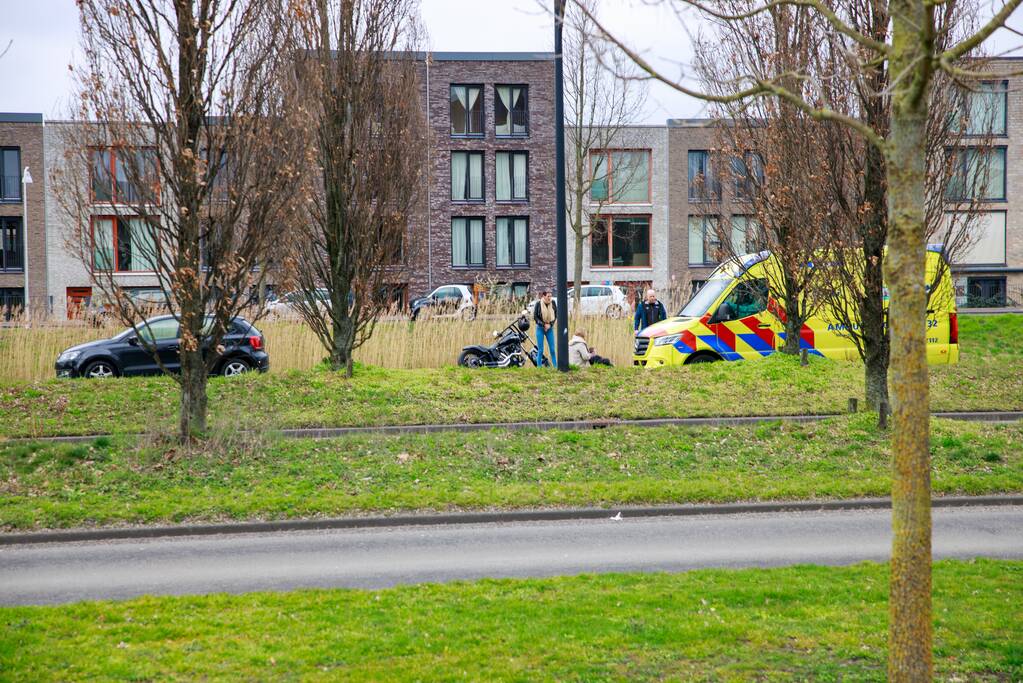 Man gaat met Harley Davidson onderuit