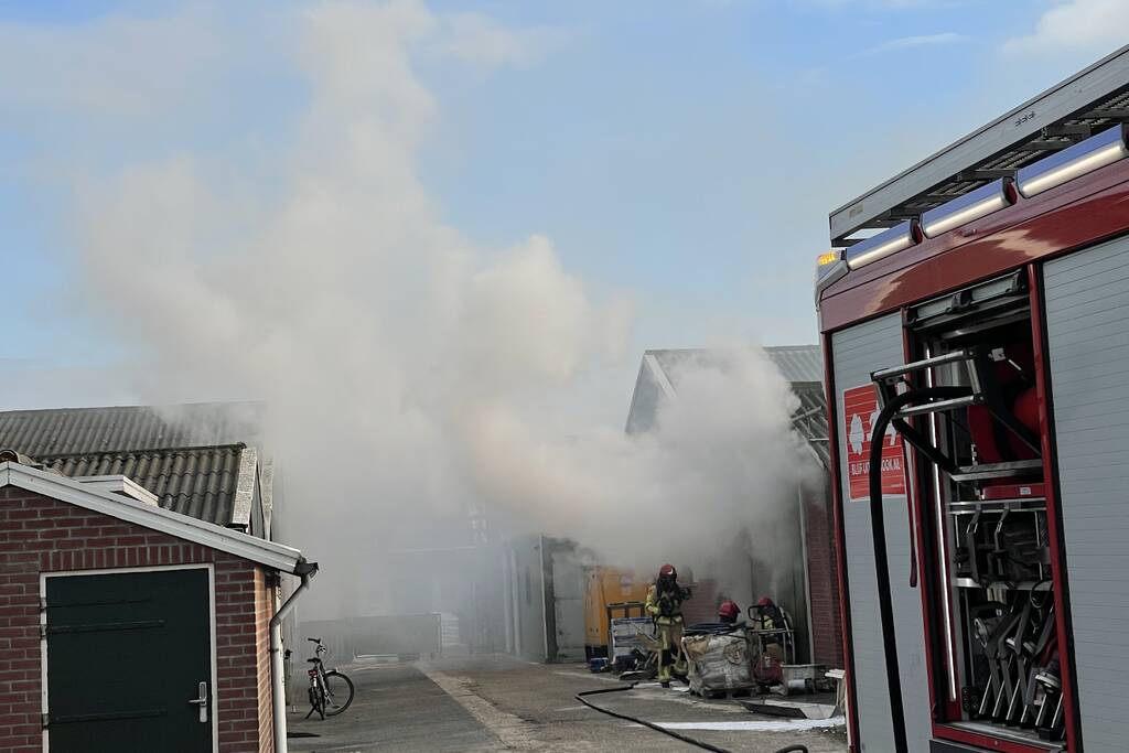 Grote brand in varkensstal