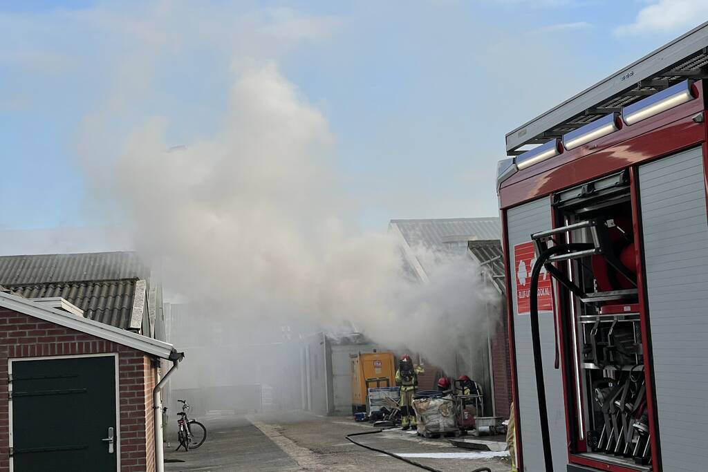 Grote brand in varkensstal