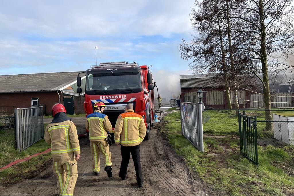 Grote brand in varkensstal