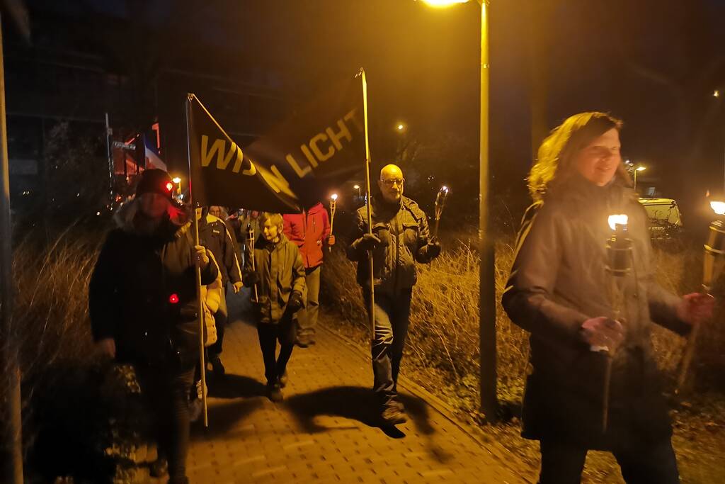 Fakkeloptocht voor de Vrijheid tegen de coronamaatregelen
