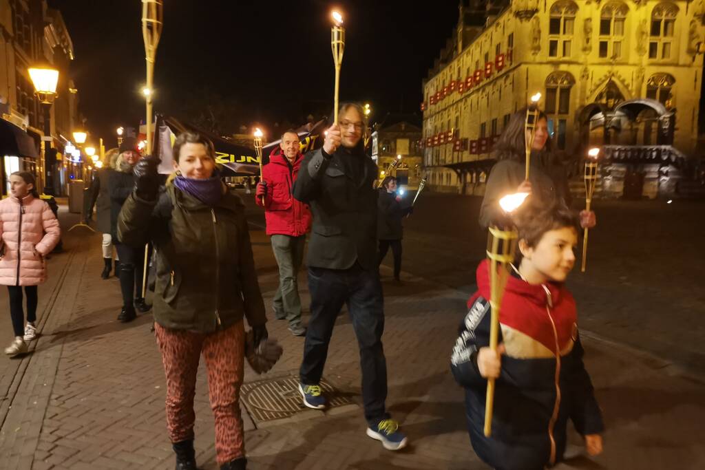 Fakkeloptocht voor de Vrijheid tegen de coronamaatregelen