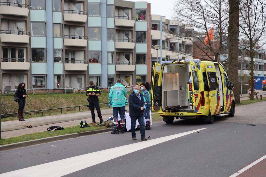 Motorrijder gewond bij ongeval