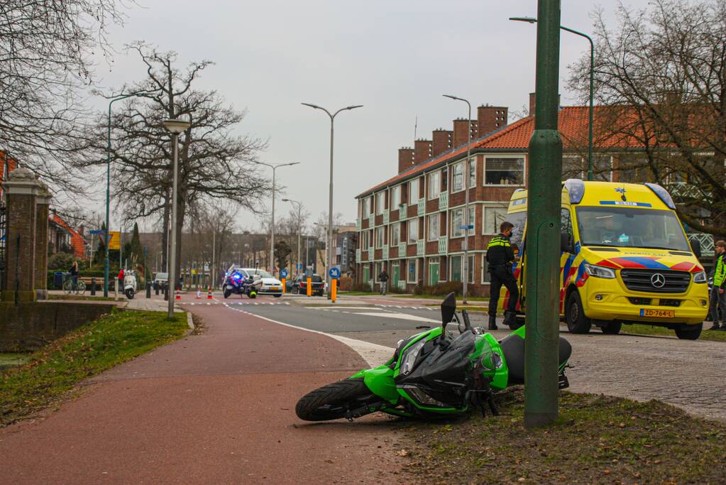 Motorrijder gewond bij ongeval