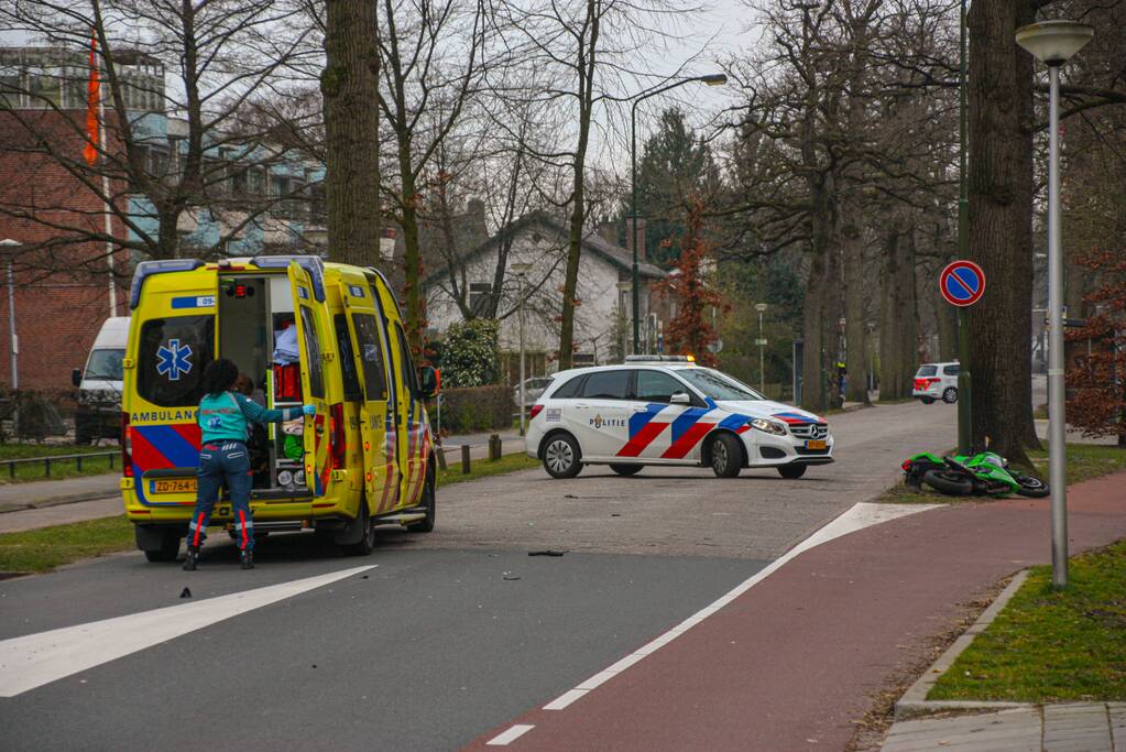 Motorrijder gewond bij ongeval