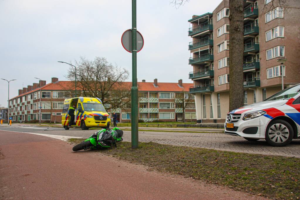 Motorrijder gewond bij ongeval