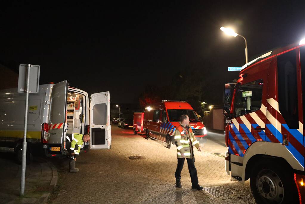 Brandweer ingezet voor gaslucht