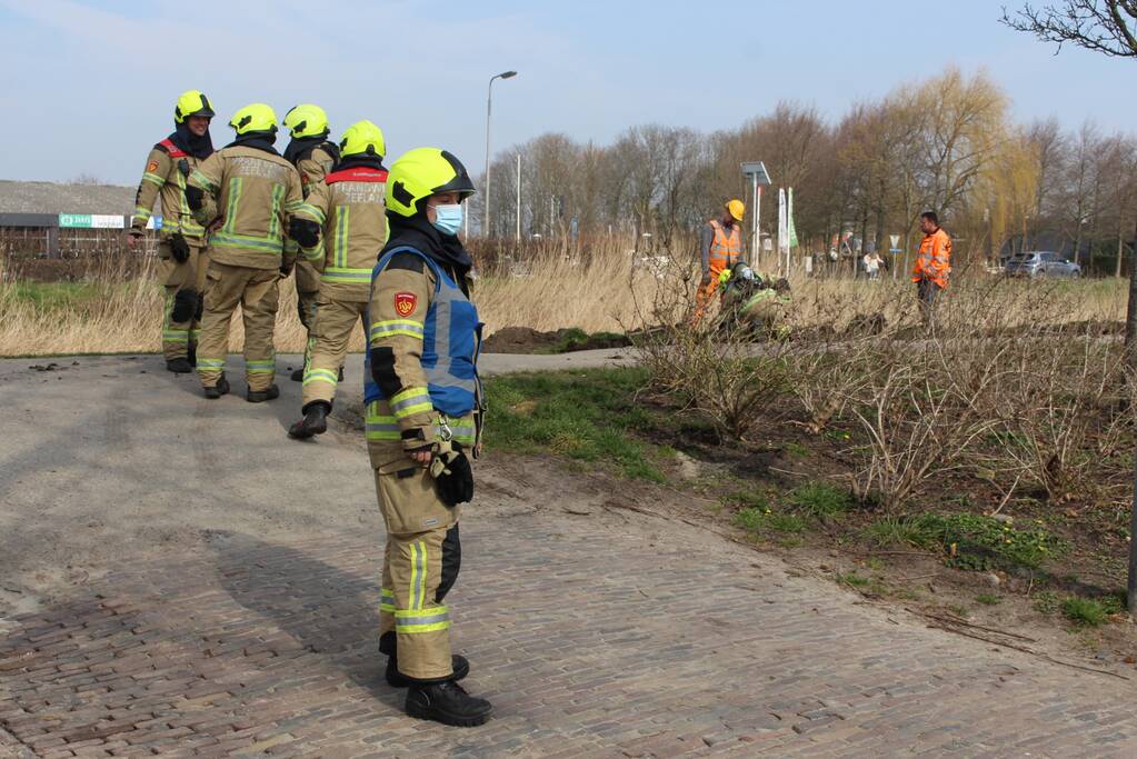 Gasleiding bij graafwerkzaamheden beschadigd