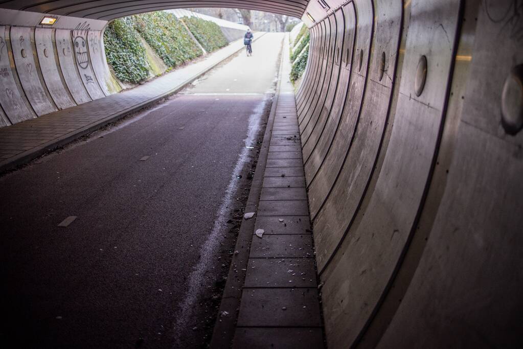 Vijf personen aangehouden voor vernielingen in fietstunnel
