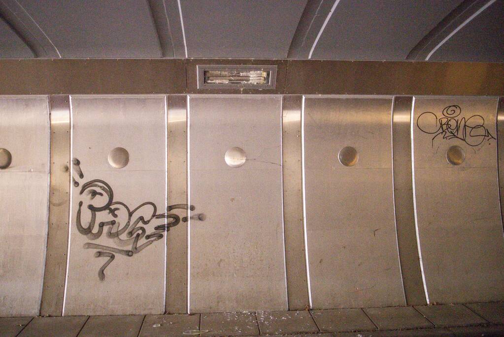 Vijf personen aangehouden voor vernielingen in fietstunnel