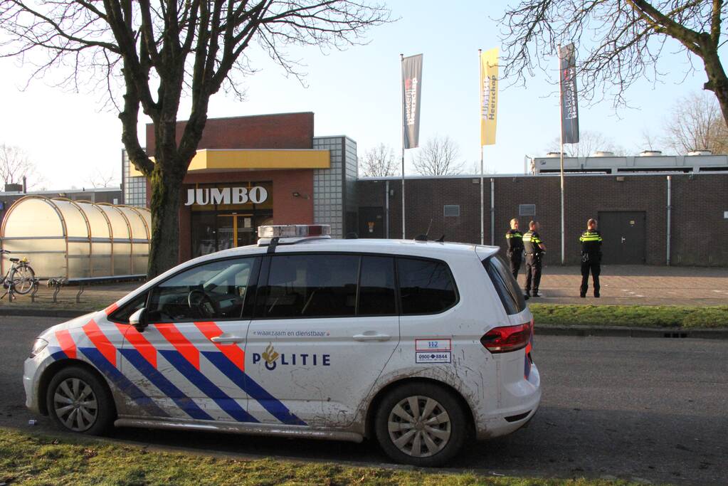 Brand in magazijn van Jumbo-supermarkt