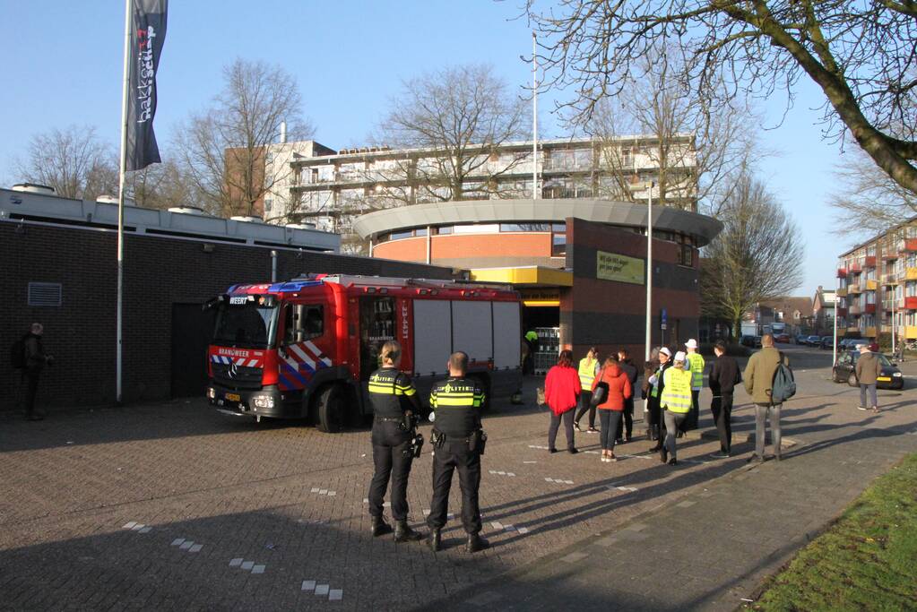 Brand in magazijn van Jumbo-supermarkt