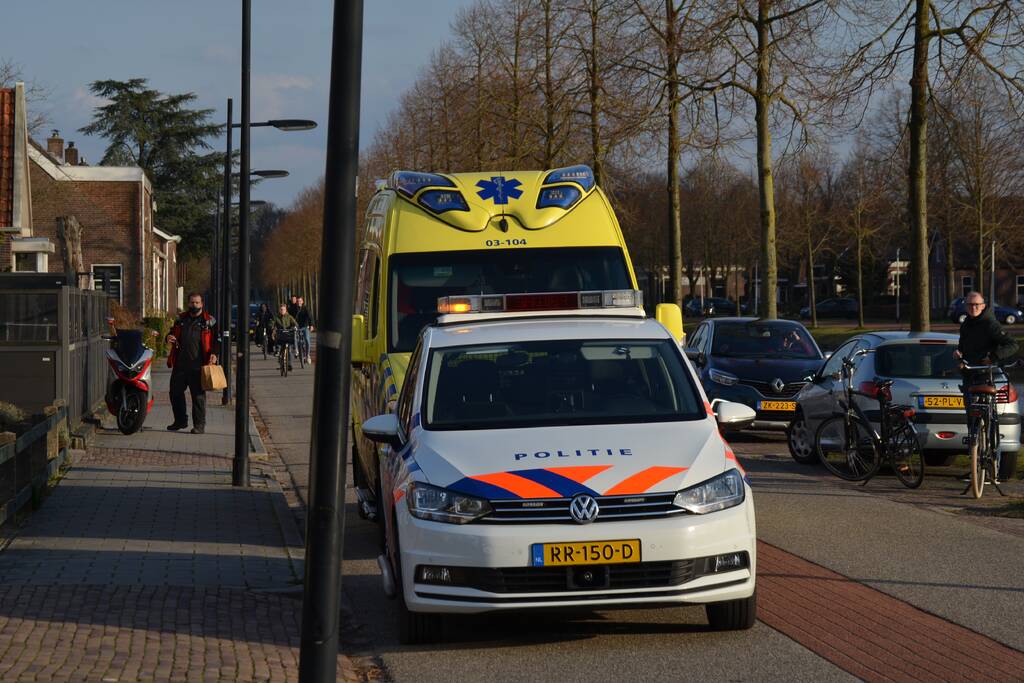 Ongeval tussen fietser en scooter