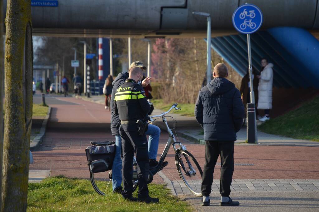 Ongeval tussen fietser en scooter