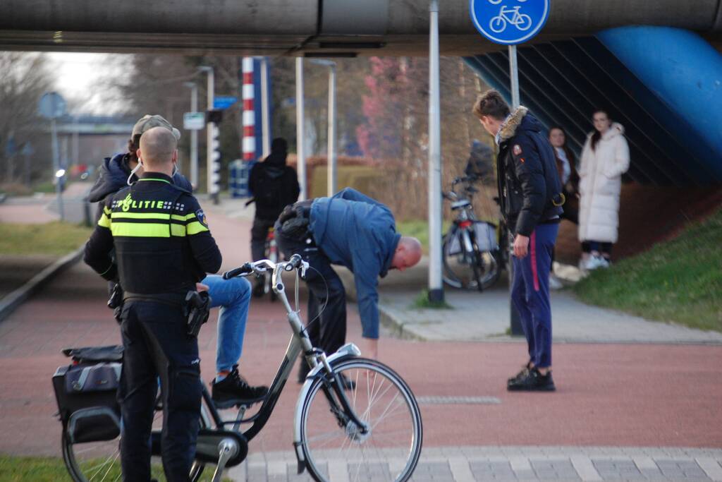 Ongeval tussen fietser en scooter