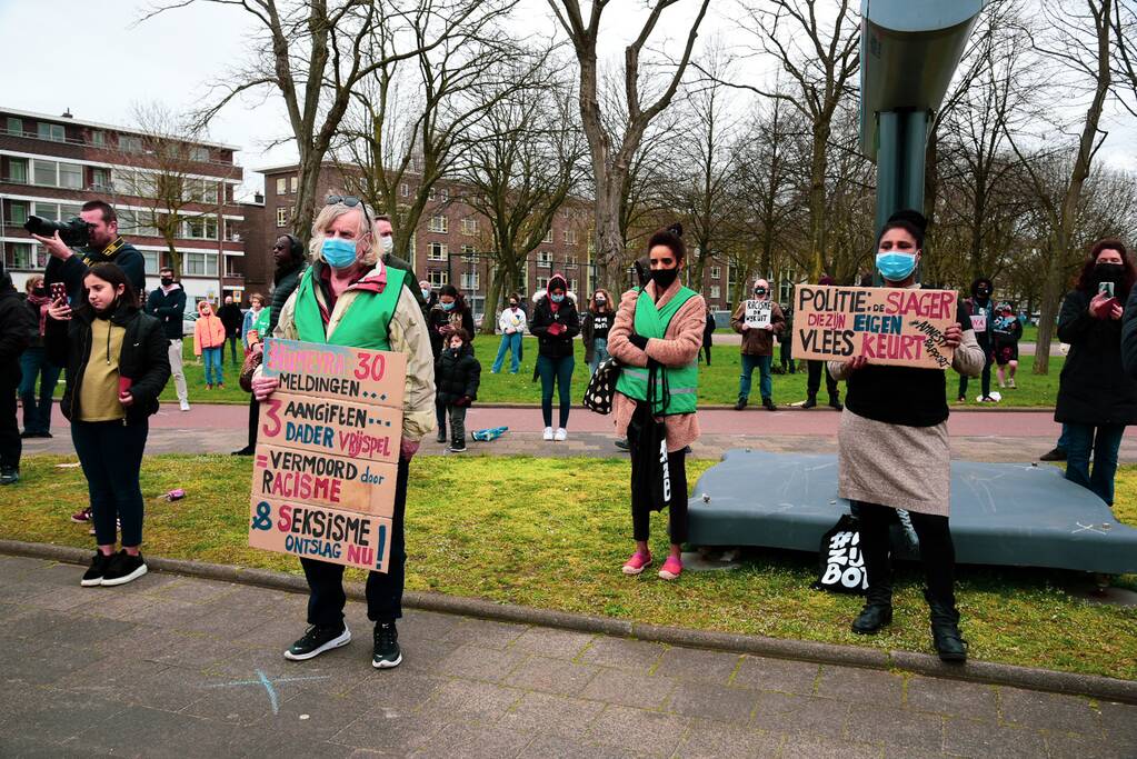 Demonstratie tegen politiegeweld en racisme