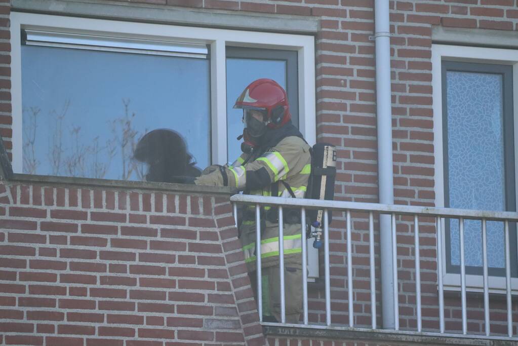 Brand in woning door pan op het vuur