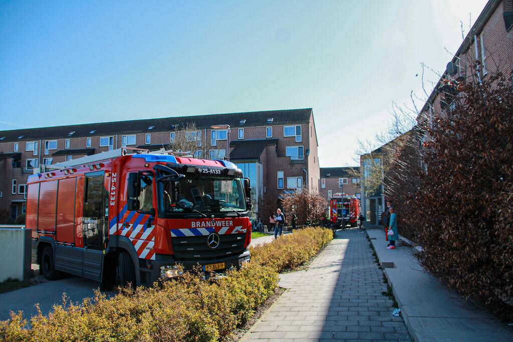 Brand in woning door pan op het vuur