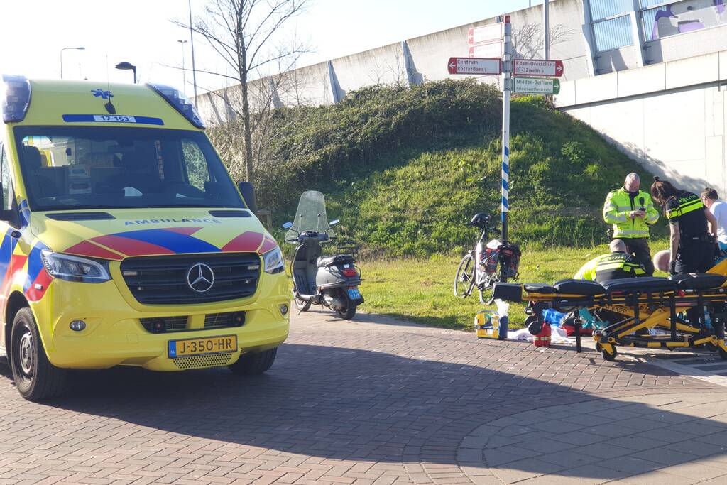 Scooterrijder gewond bij remactie