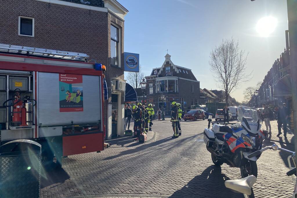 Schaap's Vishandel loopt vol met rook na brandende wasdroger