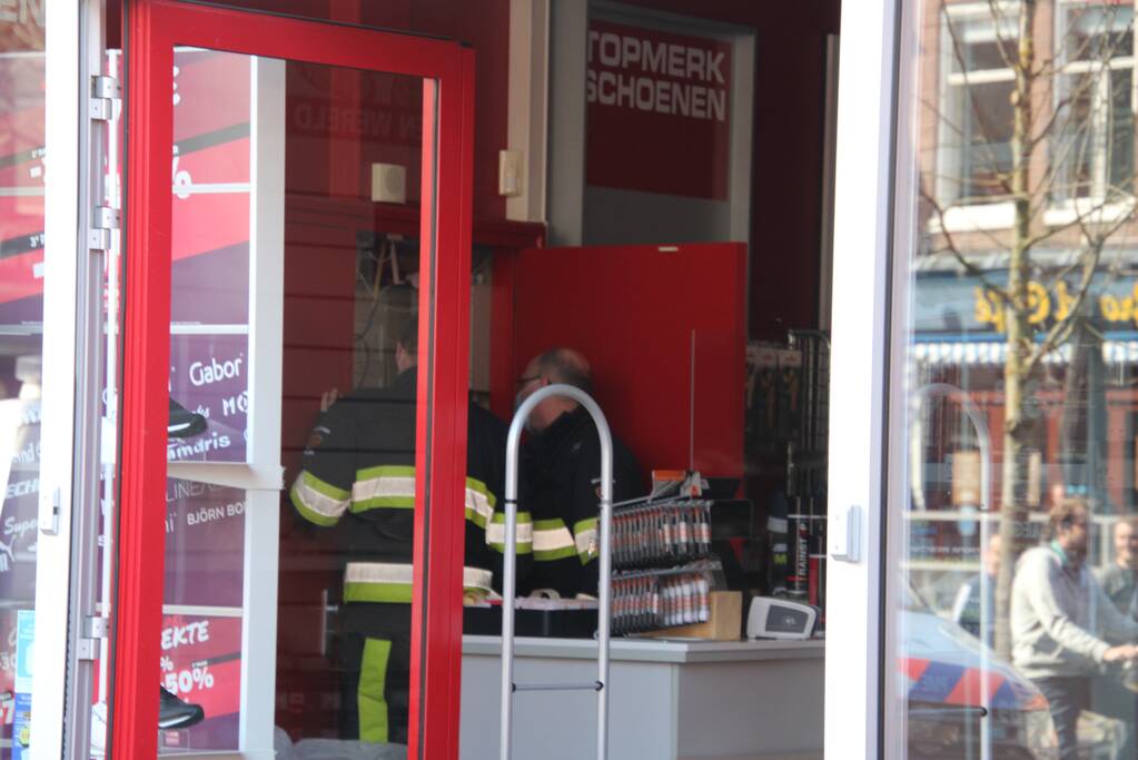 Brand in winkel Topmerk Schoenen