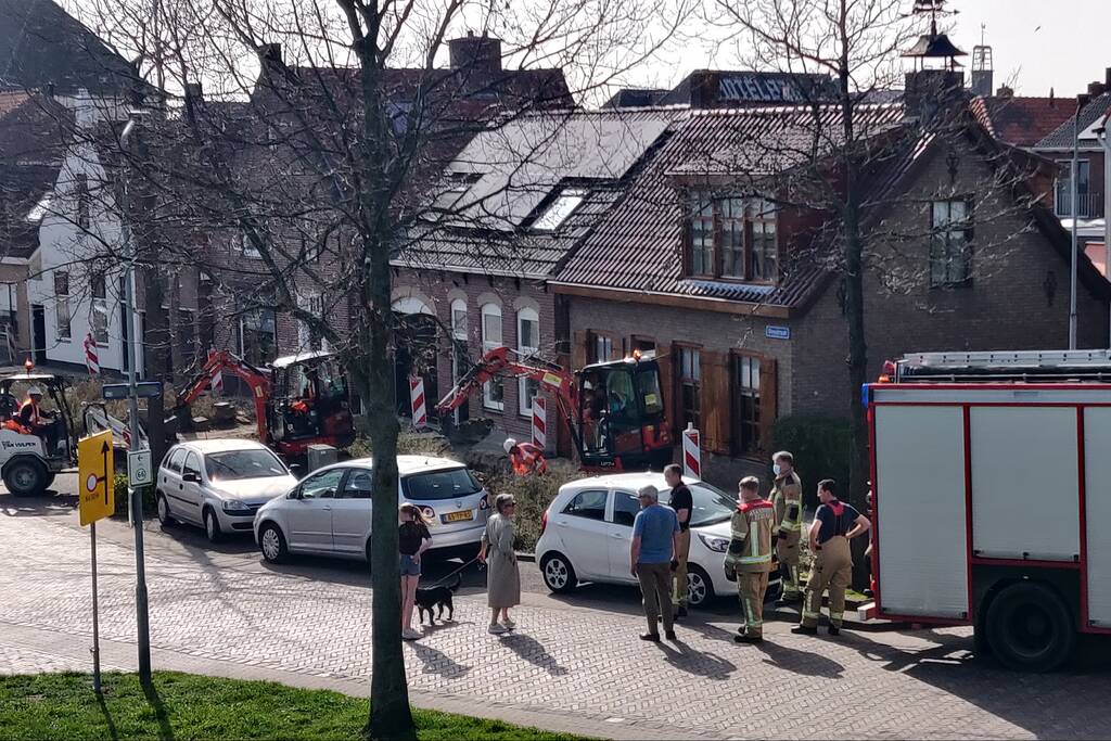 Gaslekkage door graafwerkzaamheden