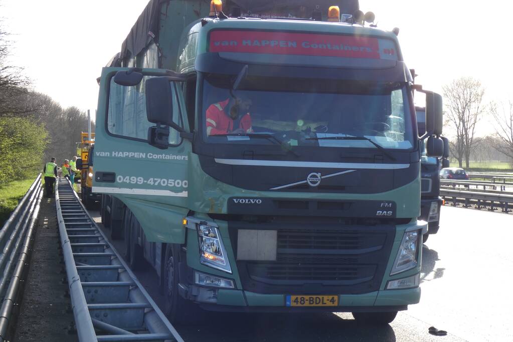 Vrachtwagen betrokken bij ongeval