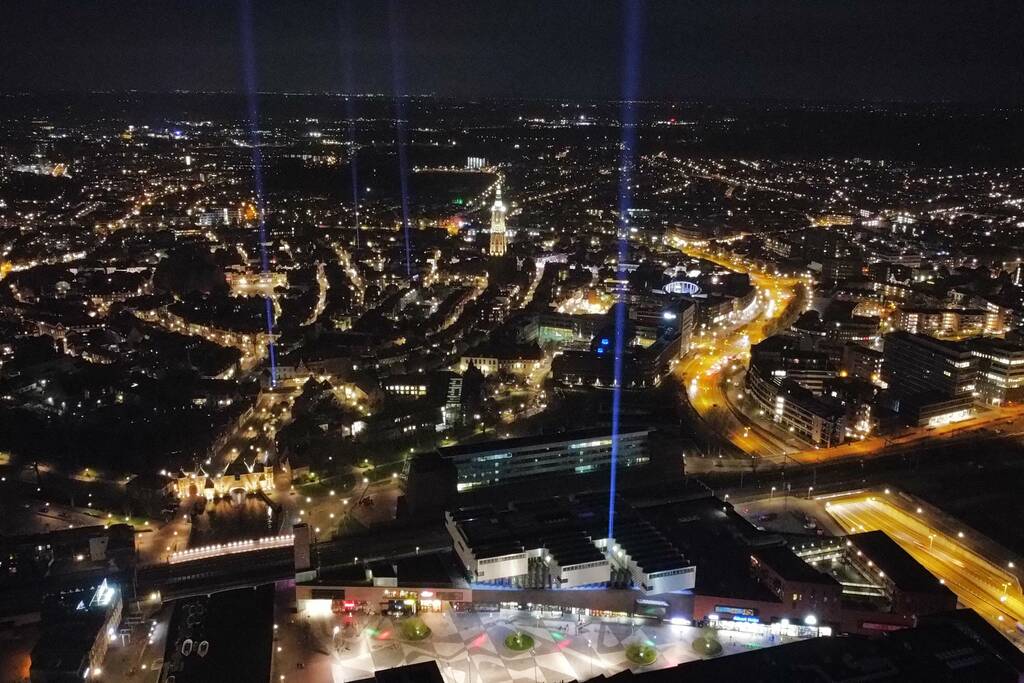 Connecting lights verlichten stad