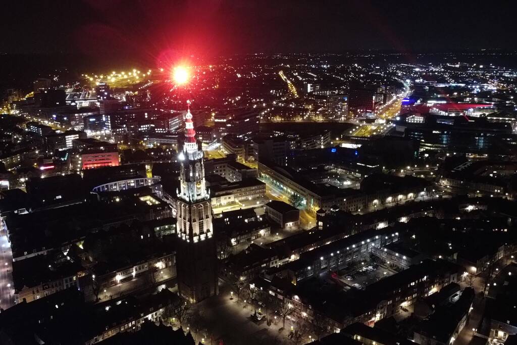 Connecting lights verlichten stad