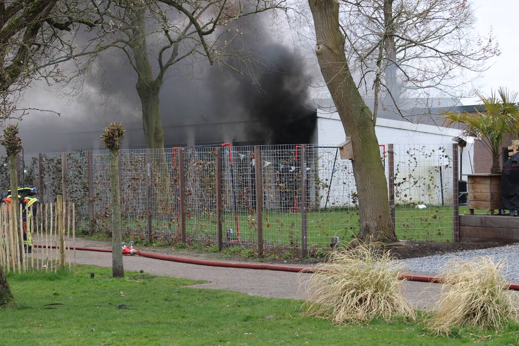 Brand in vrijstaande garageboxen