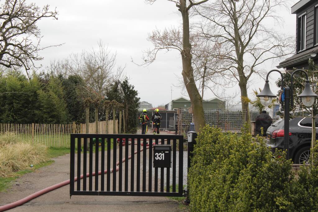 Brand in vrijstaande garageboxen
