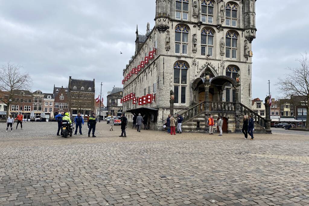 Demonstratie op de Markt