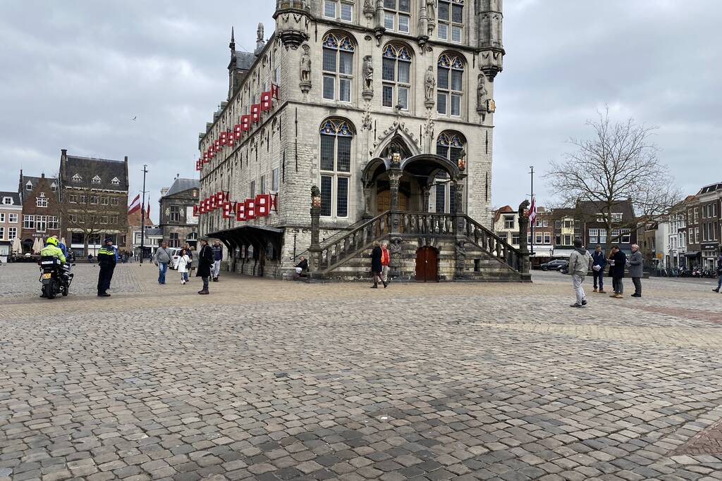Demonstratie op de Markt