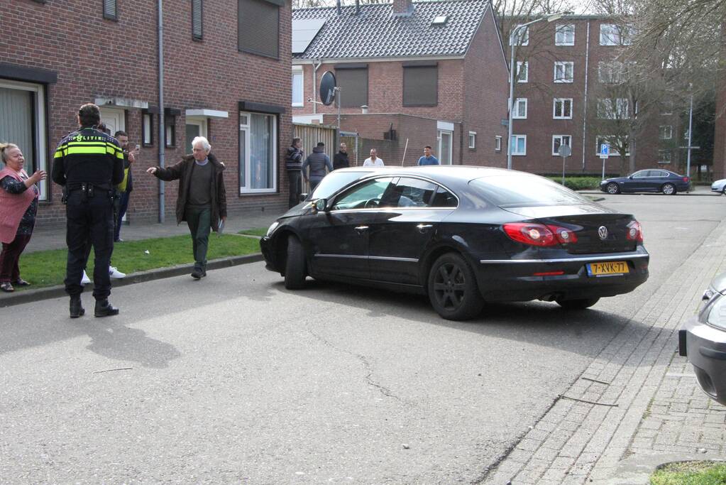 Auto's botsen op elkaar