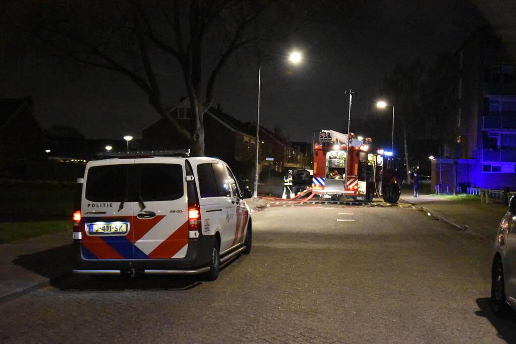 Auto verwoest door brand