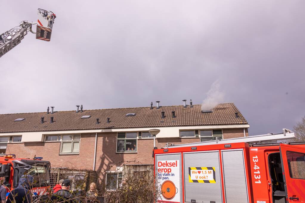 Bewoner aangehouden na brand op zolder