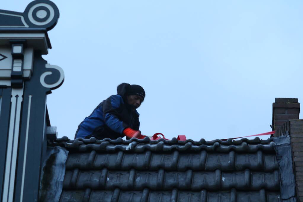 Gevel waait los door storm