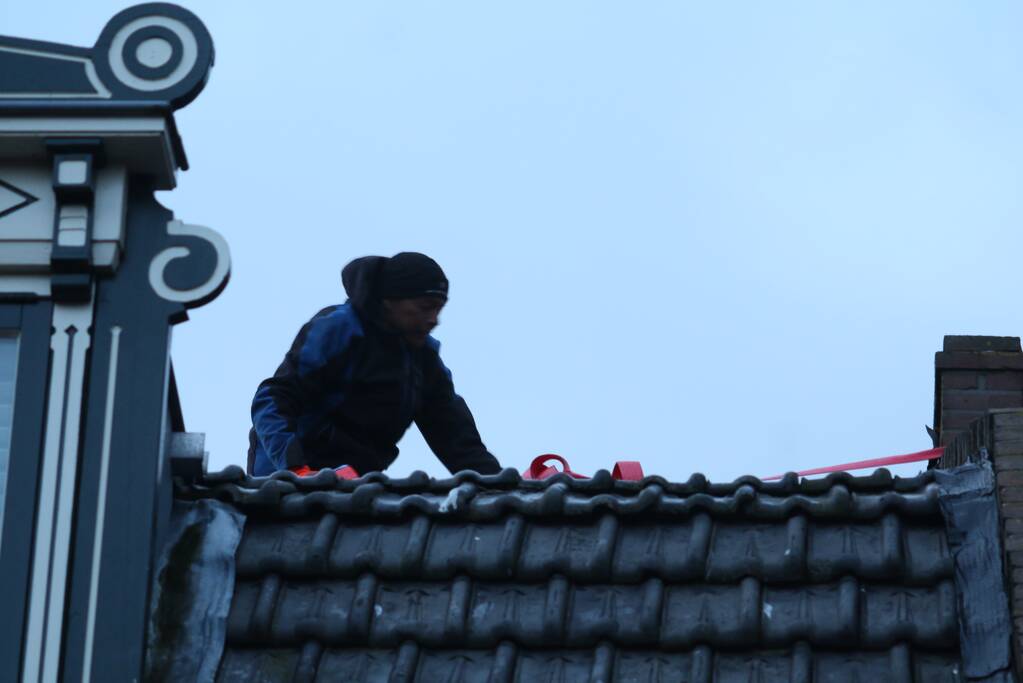 Gevel waait los door storm