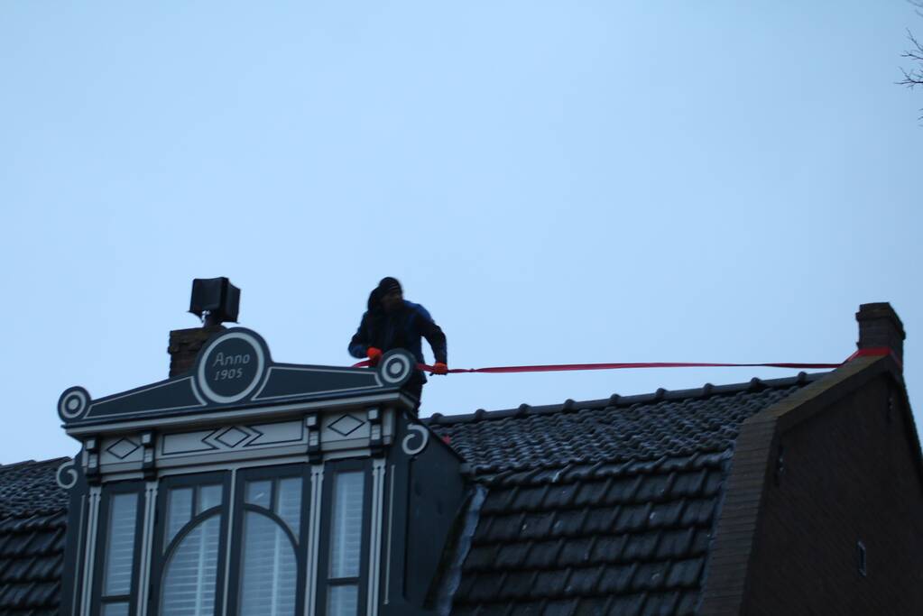 Gevel waait los door storm