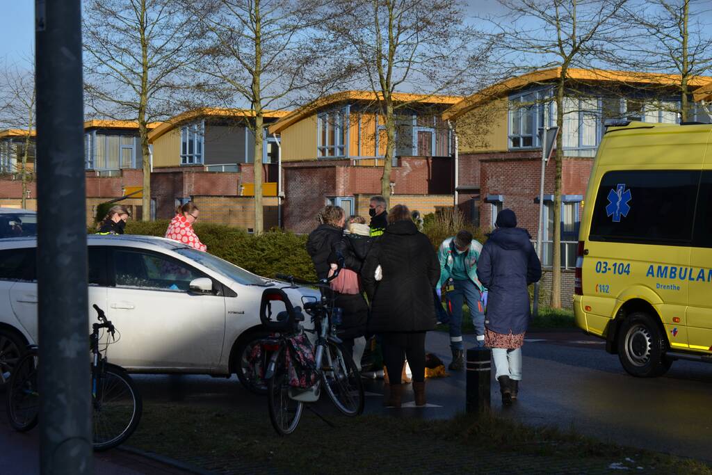 Fietser gewond bij botsing met auto