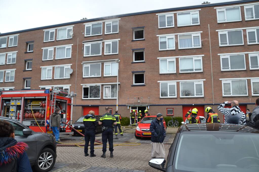 Flat ontruimd door brand