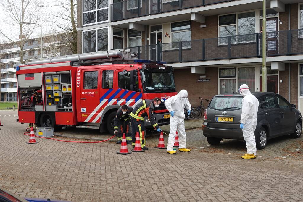 Traumahelikopter landt bij CVV De Jodan Boys
