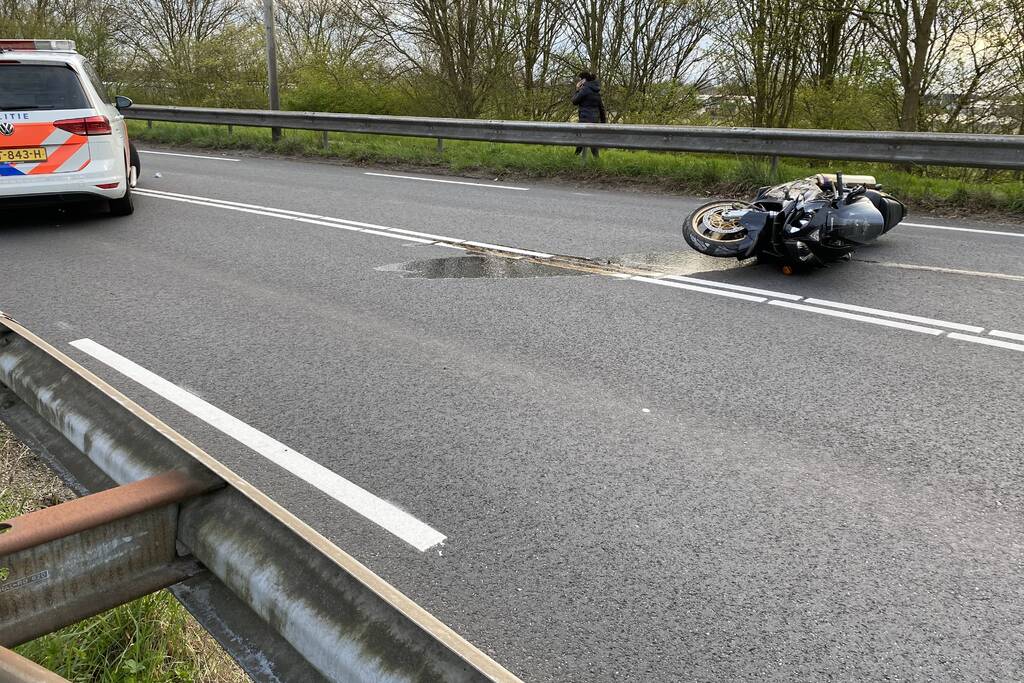 Motorrijder gewond bij ongeval