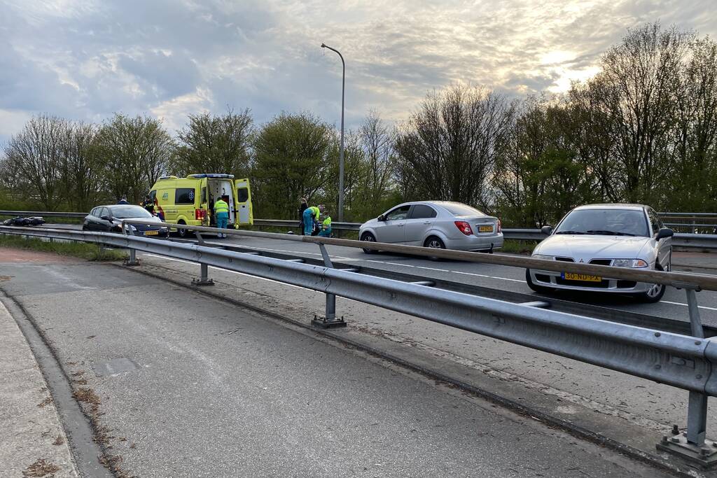 Motorrijder gewond bij ongeval