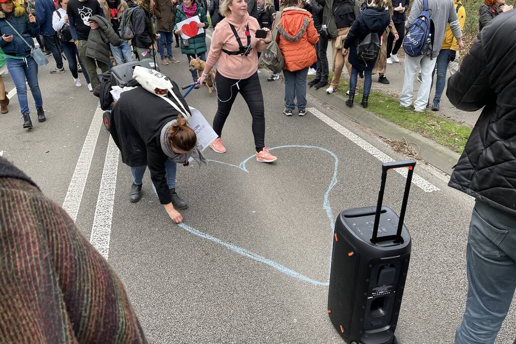 Demonstratie Kasteel Groeneveld tegen coronabeleid