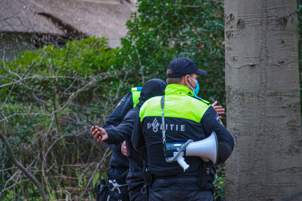 Demonstratie Kasteel Groeneveld tegen coronabeleid
