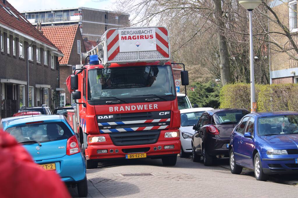 Veel rook bij brand in schoorsteen