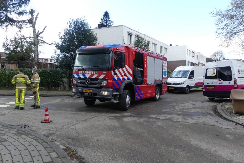 Straat afgezet na gaslekkage