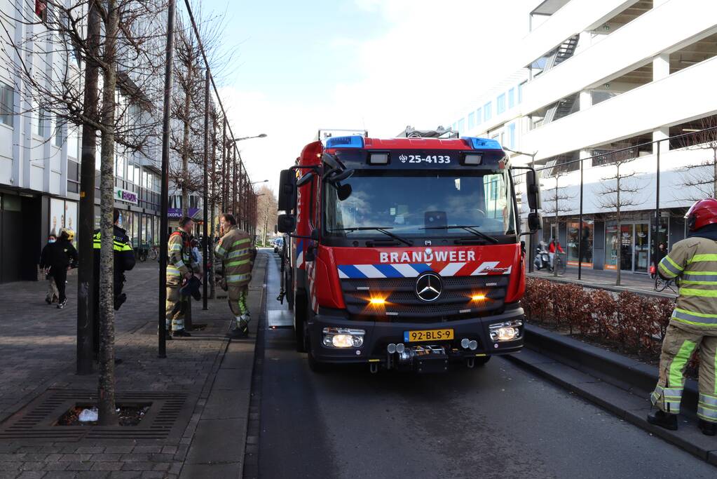 Brand in appartement Winkelcentrum Citymall