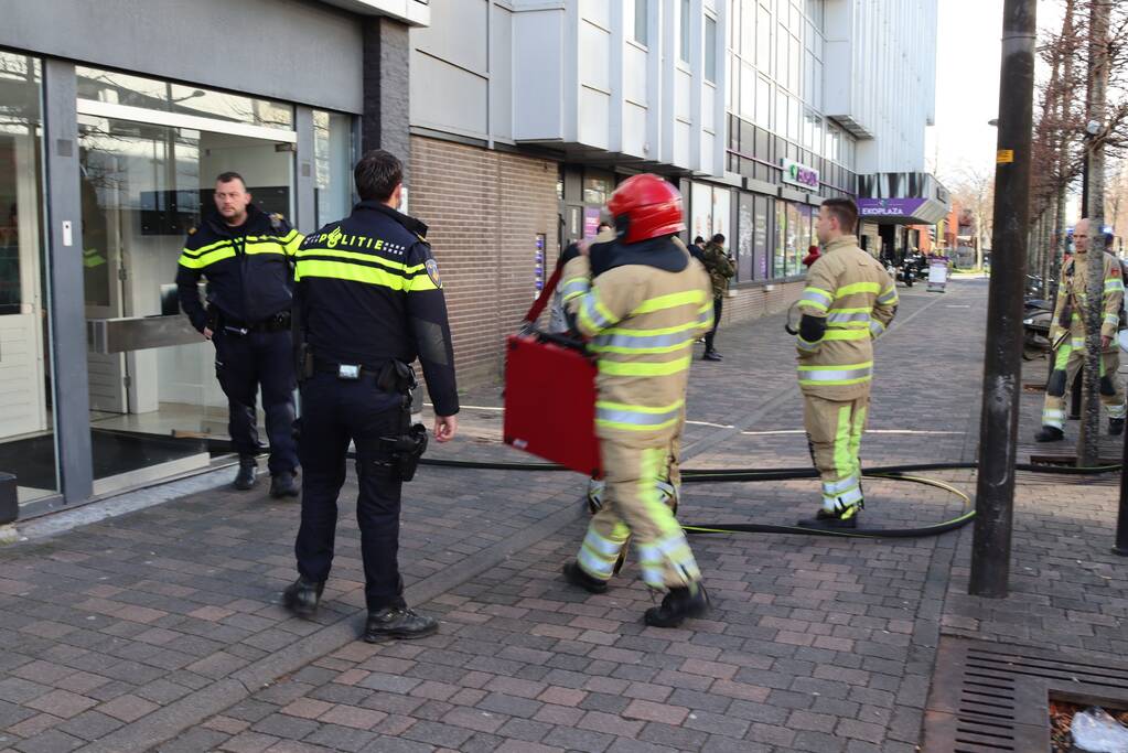 Brand in appartement Winkelcentrum Citymall